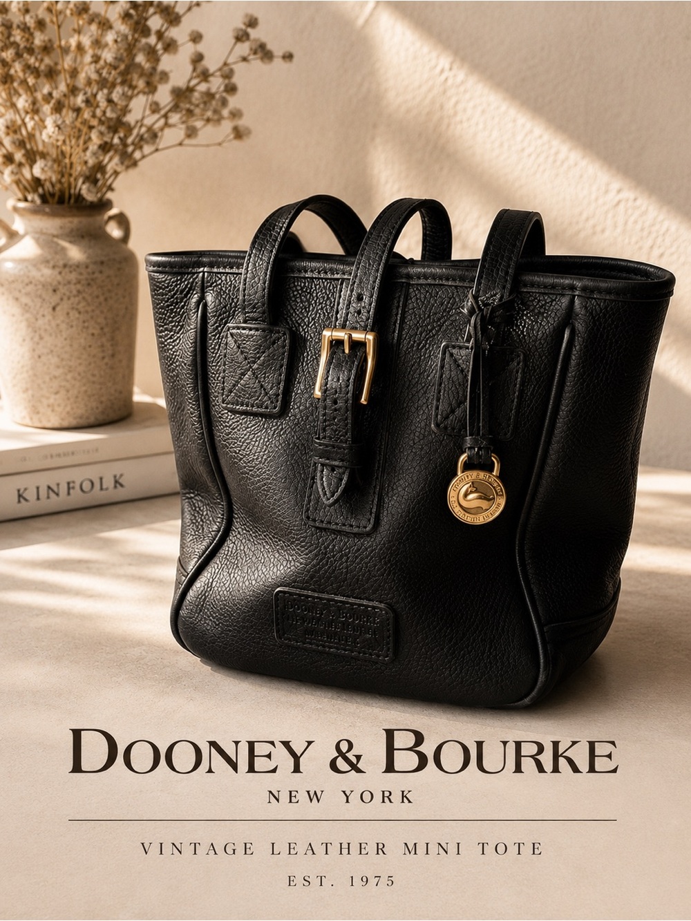 Dooney & Bourke Vintage All Weather Leather (AWL) Square Bucket Bag Tote